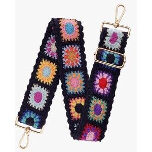 Wide Shoulder 2" Flower Crochet Bag Strap Crossbody Adjustable Handbag Handle